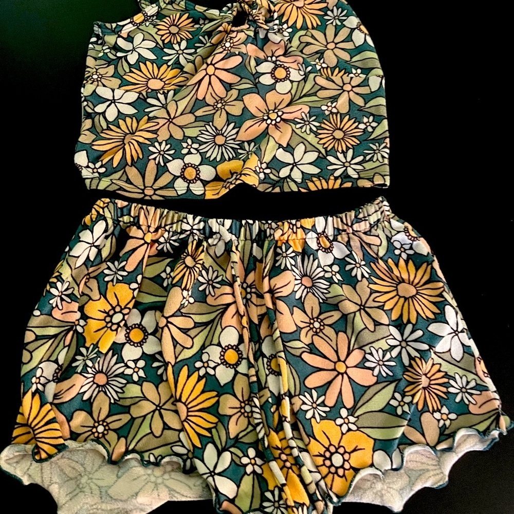 Gilly Hicks by Hollister floral sleep pajama set women’s XS